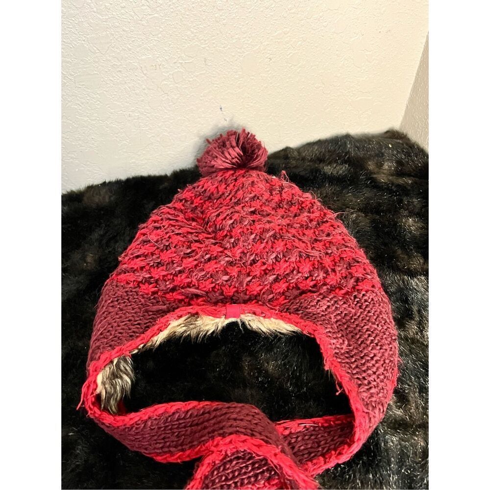 Pistil red faux fur trapper hat osfm - Picture 4 of 5